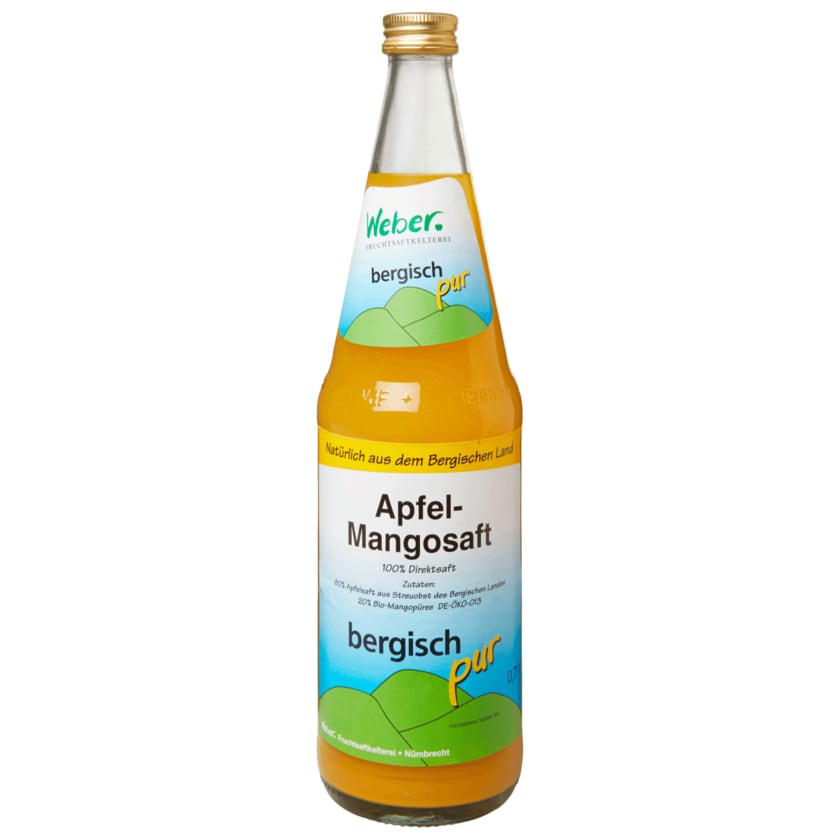 Bergisch pur Apfel-Mangosaft 0,7l